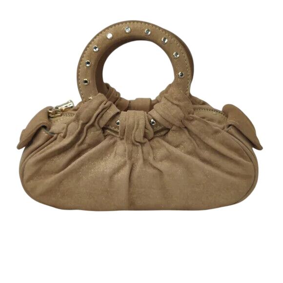 vintage Y2k Babeed Tan Rhinestone Mini bag - Picture 2 of 9